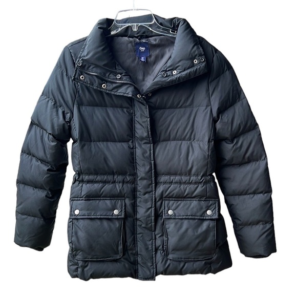 Gap Factory Women’s Essential Black Down Puffer Utility Jacket. Sz M - Picture 1 of 7